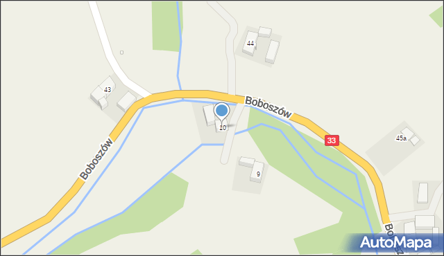 Boboszów, Boboszów, 10, mapa Boboszów