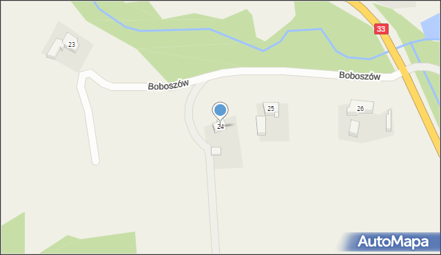 Boboszów, Boboszów, 24, mapa Boboszów