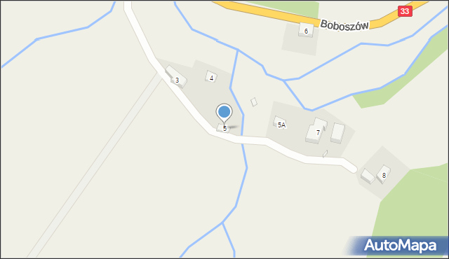 Boboszów, Boboszów, 5, mapa Boboszów