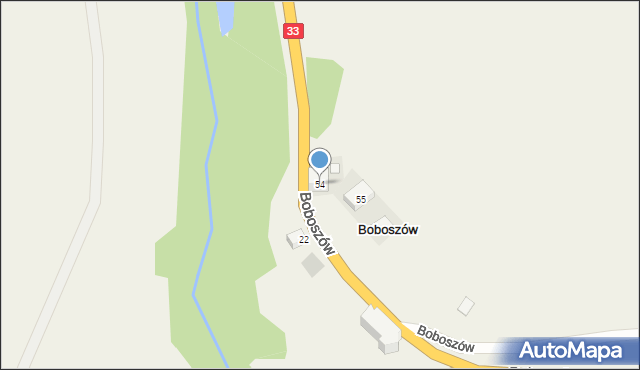 Boboszów, Boboszów, 54, mapa Boboszów