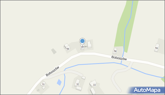 Boboszów, Boboszów, 57, mapa Boboszów