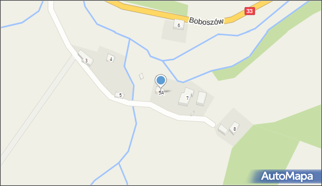 Boboszów, Boboszów, 5A, mapa Boboszów