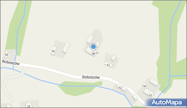 Boboszów, Boboszów, 60, mapa Boboszów