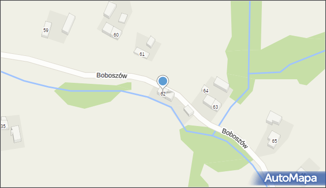 Boboszów, Boboszów, 62, mapa Boboszów