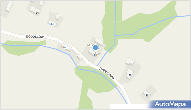 Boboszów, Boboszów, 63, mapa Boboszów