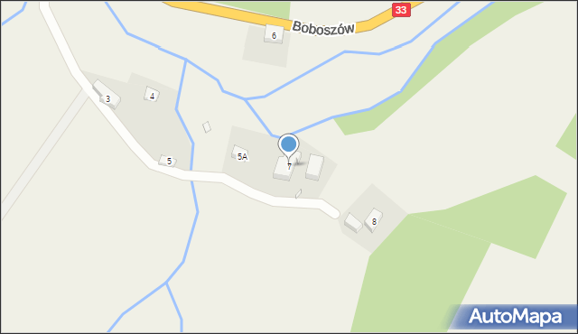 Boboszów, Boboszów, 7, mapa Boboszów