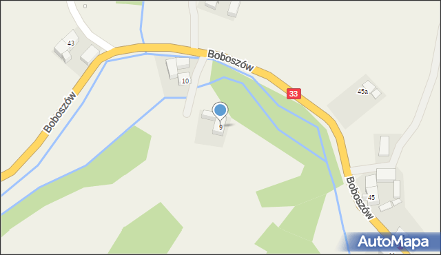 Boboszów, Boboszów, 9, mapa Boboszów