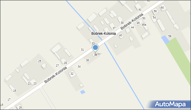 Bobrek-Kolonia, Bobrek-Kolonia, 38, mapa Bobrek-Kolonia