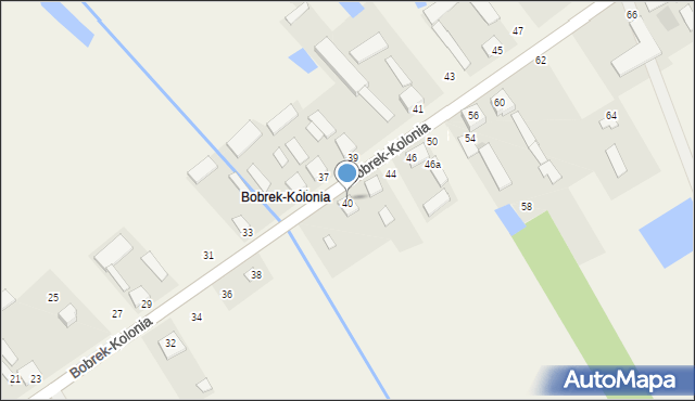 Bobrek-Kolonia, Bobrek-Kolonia, 40, mapa Bobrek-Kolonia