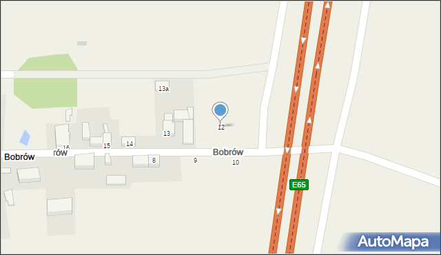 Bobrów, Bobrów, 12, mapa Bobrów