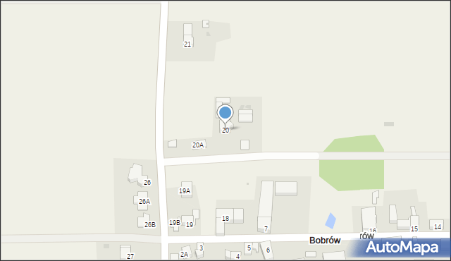 Bobrów, Bobrów, 20, mapa Bobrów