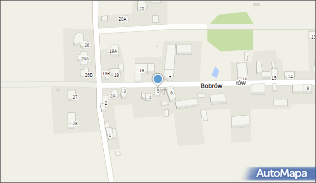 Bobrów, Bobrów, 5, mapa Bobrów