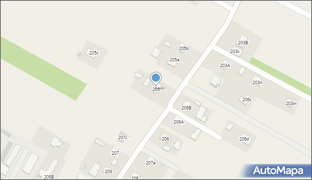 Bobrowa, Bobrowa, 205, mapa Bobrowa