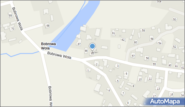 Bobrowa Wola, Bobrowa Wola, 65, mapa Bobrowa Wola