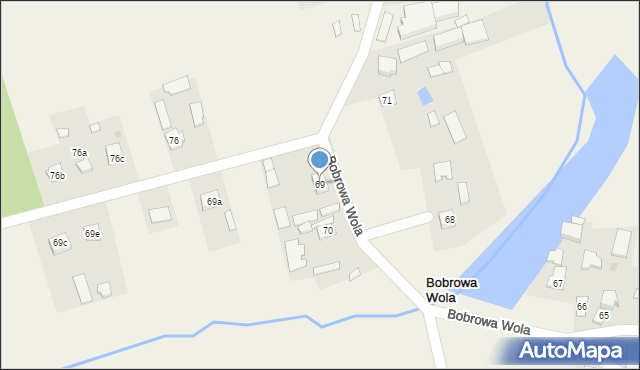 Bobrowa Wola, Bobrowa Wola, 69, mapa Bobrowa Wola