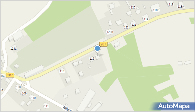 Bobrowice, Bobrowice, 115A, mapa Bobrowice