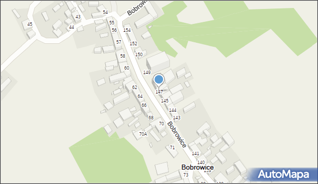 Bobrowice, Bobrowice, 147, mapa Bobrowice