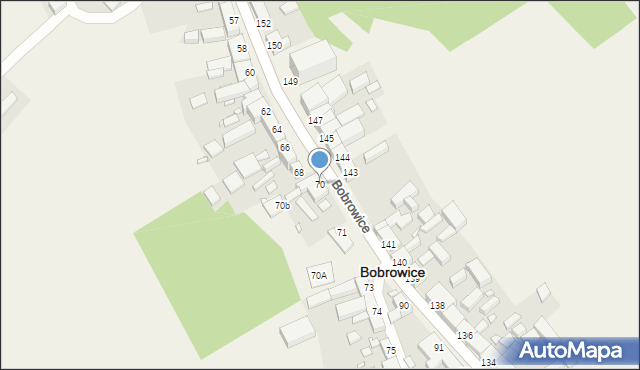 Bobrowice, Bobrowice, 70, mapa Bobrowice