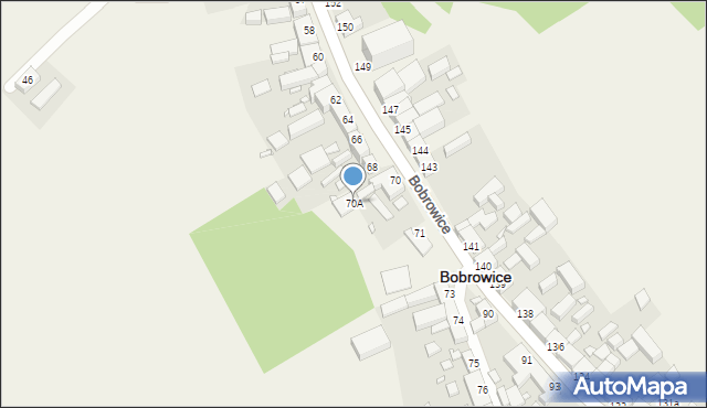 Bobrowice, Bobrowice, 70b, mapa Bobrowice