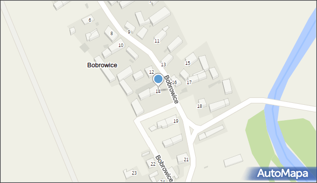 Bobrowice, Bobrowice, 14, mapa Bobrowice