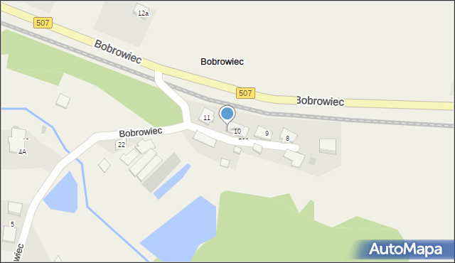 Bobrowiec, Bobrowiec, 10a, mapa Bobrowiec