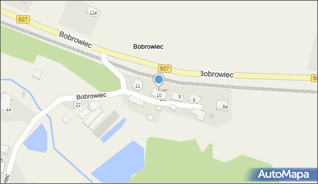 Bobrowiec, Bobrowiec, 10b, mapa Bobrowiec