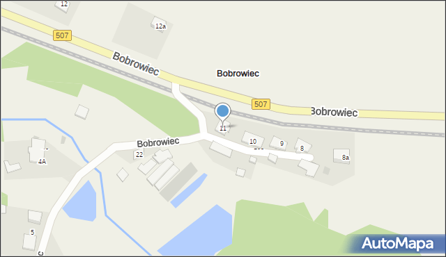 Bobrowiec, Bobrowiec, 11, mapa Bobrowiec