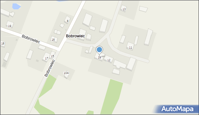 Bobrowiec, Bobrowiec, 14, mapa Bobrowiec