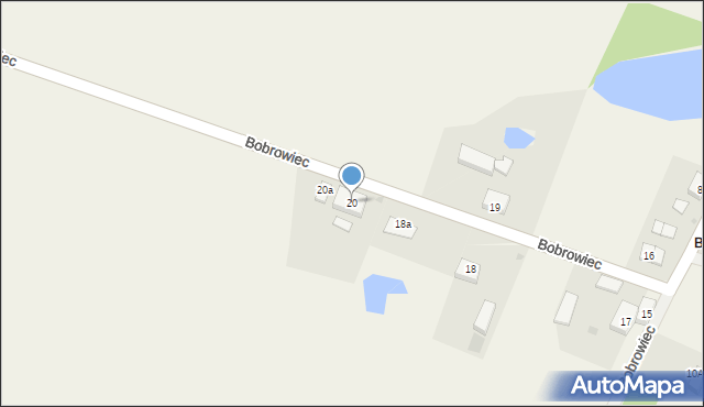 Bobrowiec, Bobrowiec, 20, mapa Bobrowiec