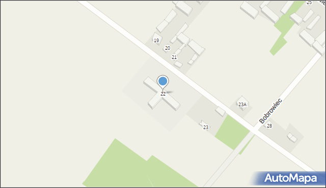 Bobrowiec, Bobrowiec, 22, mapa Bobrowiec