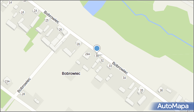 Bobrowiec, Bobrowiec, 30, mapa Bobrowiec