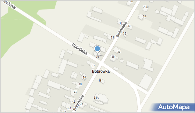 Bobrówka, Bobrówka, 36, mapa Bobrówka