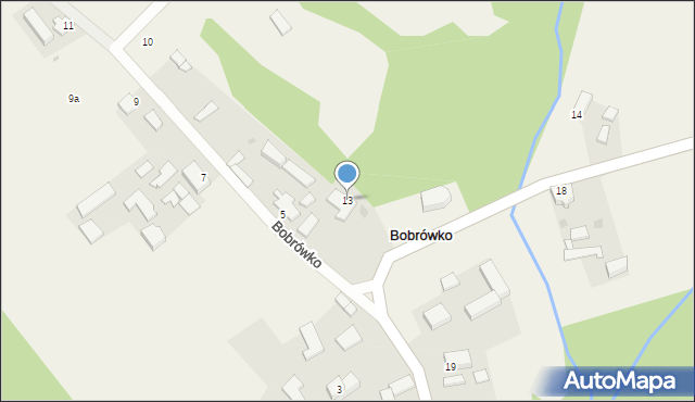 Bobrówko, Bobrówko, 13, mapa Bobrówko