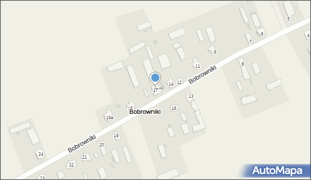 Bobrowniki, Bobrowniki, 17, mapa Bobrowniki