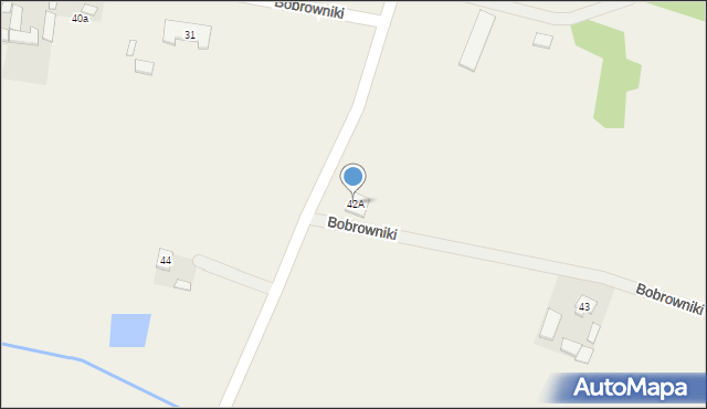 Bobrowniki, Bobrowniki, 42A, mapa Bobrowniki