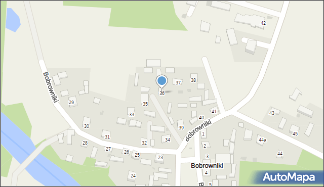 Bobrowniki, Bobrowniki, 36, mapa Bobrowniki