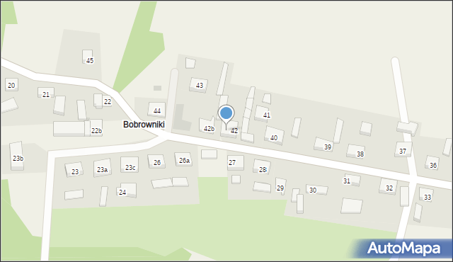 Bobrowniki, Bobrowniki, 42a, mapa Bobrowniki