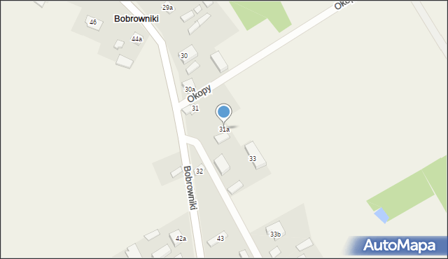 Bobrowniki, Bobrowniki, 31a, mapa Bobrowniki