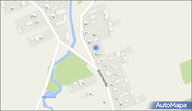 Bobrowniki, Bobrowniki, 70, mapa Bobrowniki