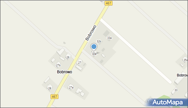 Bobrowo, Bobrowo, 32a, mapa Bobrowo