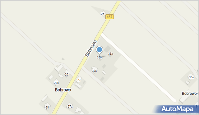 Bobrowo, Bobrowo, 32b, mapa Bobrowo