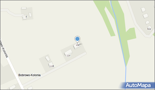 Bobrowo-Kolonia, Bobrowo-Kolonia, 11e, mapa Bobrowo-Kolonia