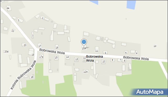 Bobrowska Wola, Bobrowska Wola, 10A, mapa Bobrowska Wola