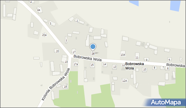 Bobrowska Wola, Bobrowska Wola, 16, mapa Bobrowska Wola