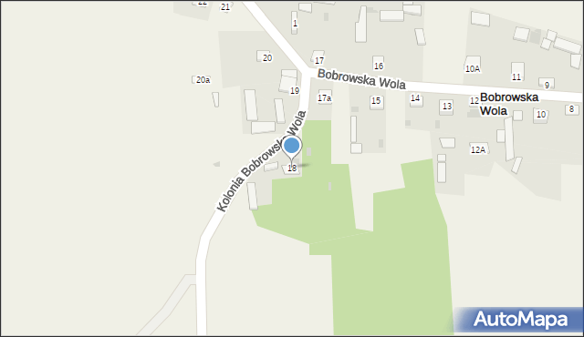 Bobrowska Wola, Bobrowska Wola, 18, mapa Bobrowska Wola