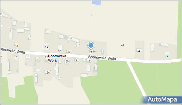 Bobrowska Wola, Bobrowska Wola, 5, mapa Bobrowska Wola