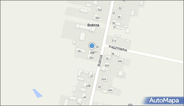 Bobrza, Bobrza, 39B, mapa Bobrza