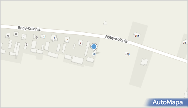 Boby-Kolonia, Boby-Kolonia, 1b, mapa Boby-Kolonia