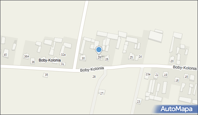 Boby-Kolonia, Boby-Kolonia, 29, mapa Boby-Kolonia