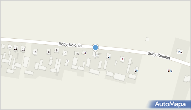 Boby-Kolonia, Boby-Kolonia, 3, mapa Boby-Kolonia